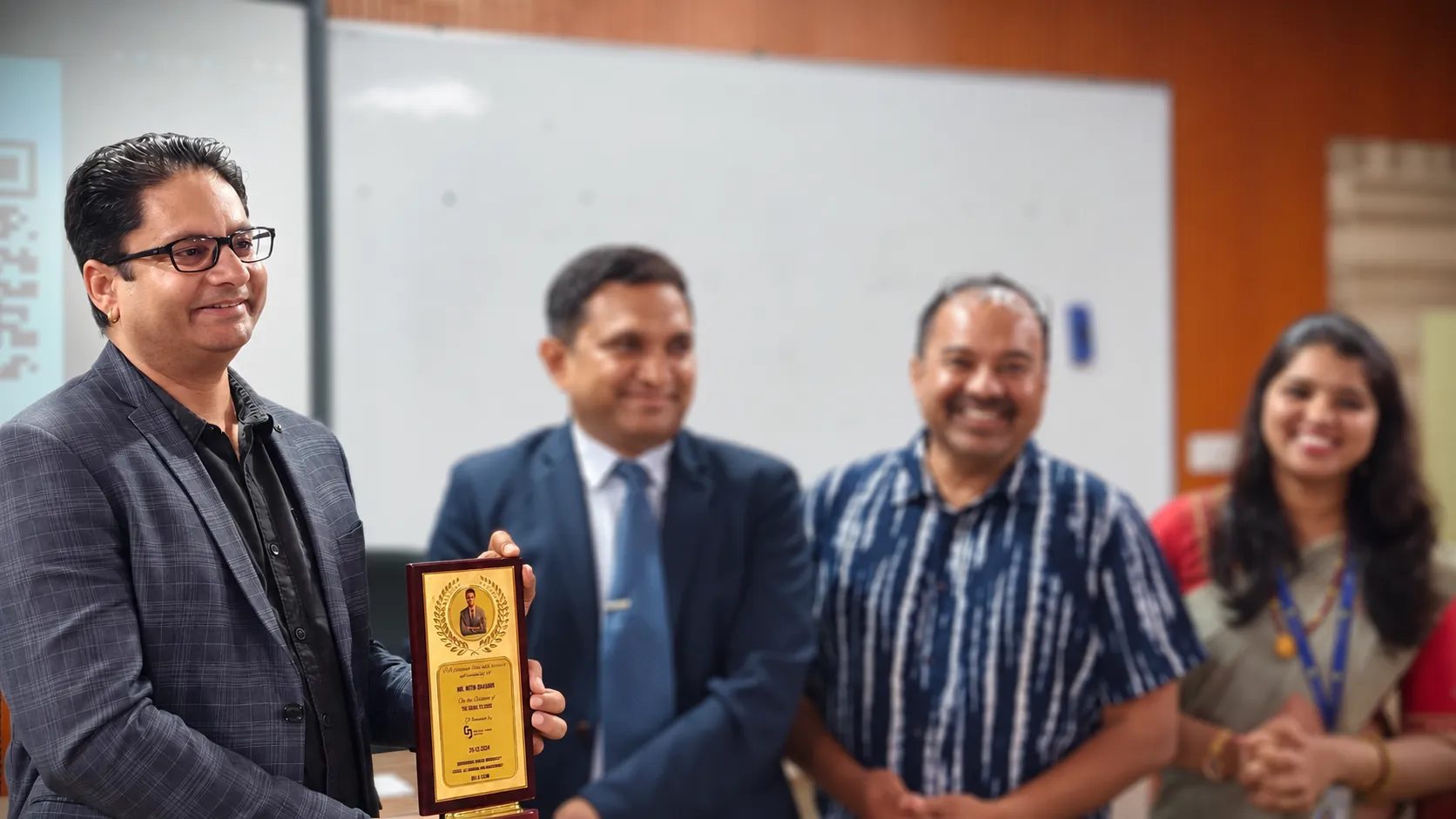 Nitin Bhamri at a recognition event
