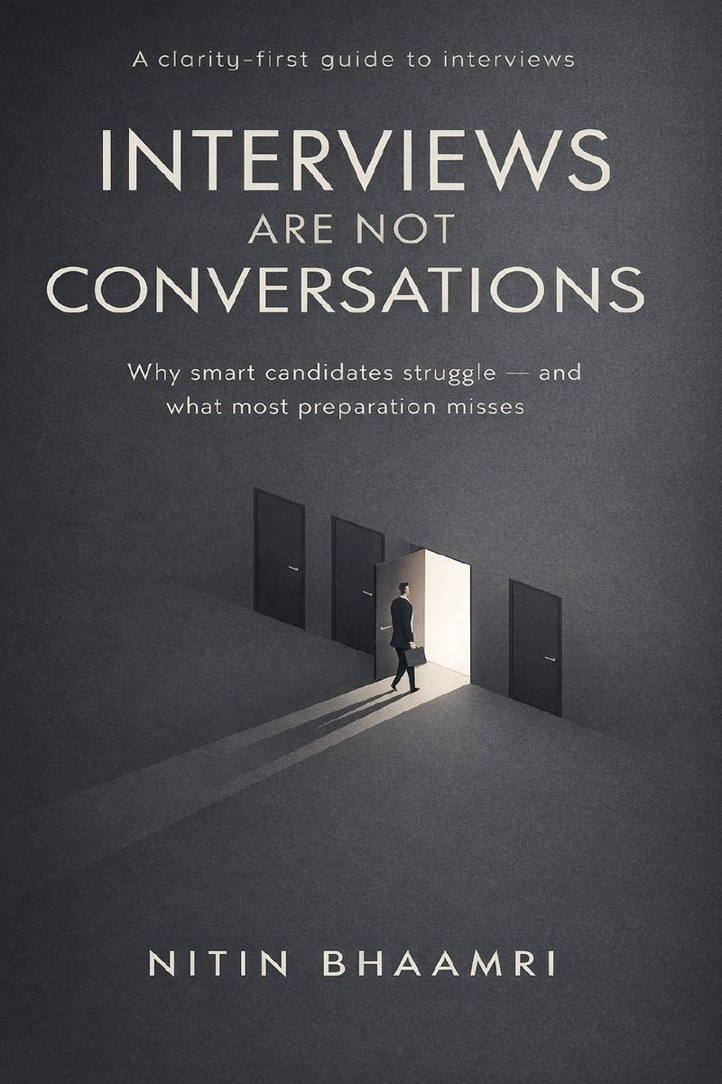 Cover of Interviews Are Not Conversations — free edition by Nitin Gourishankar Bhamri